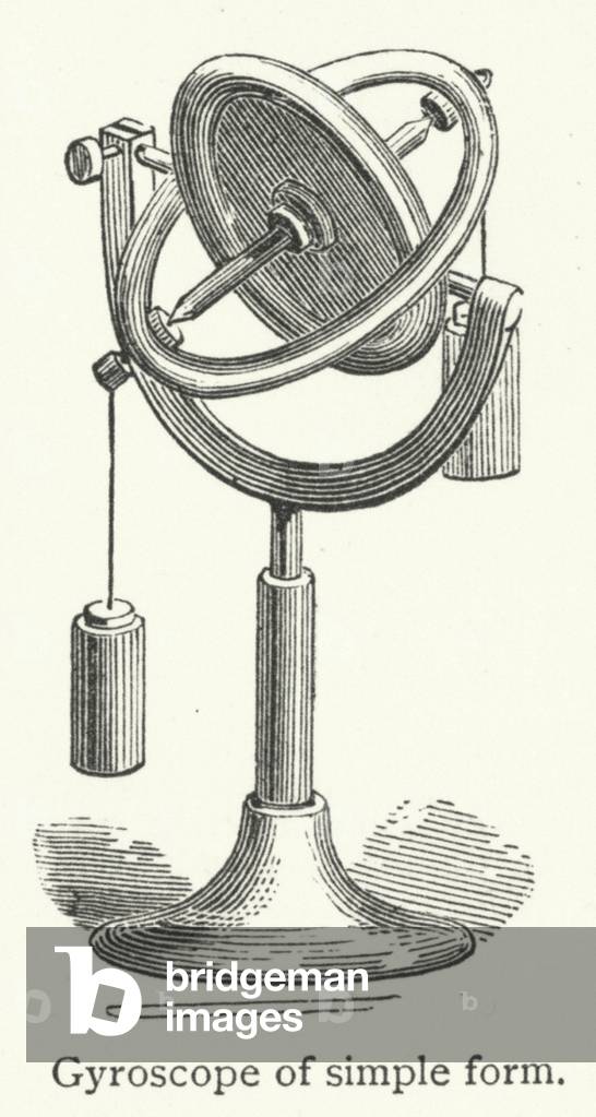 Gyroscope of simple form (engraving)