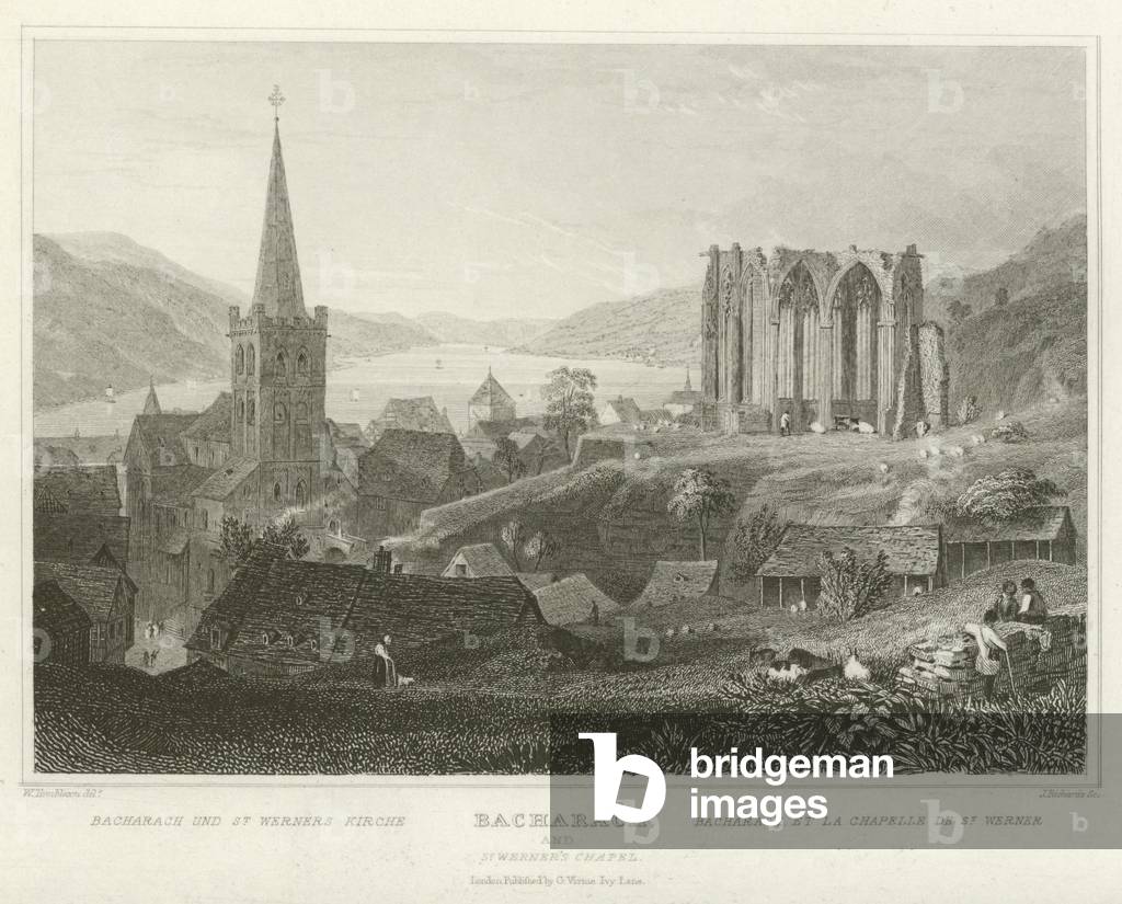 Bacharach and St Werner's Chapel (engraving)