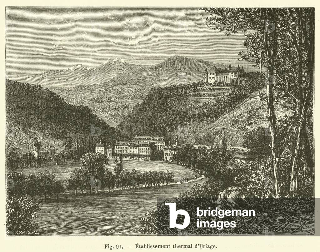 Etablissement thermal d'Uriage (engraving)
