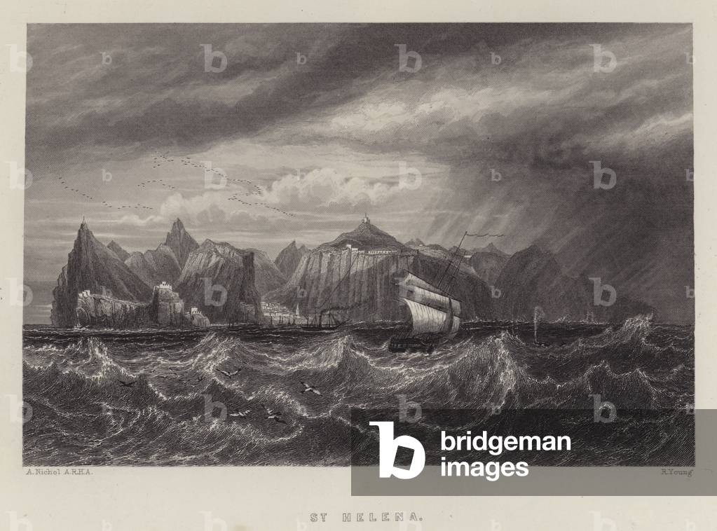 St Helena (colour litho)
