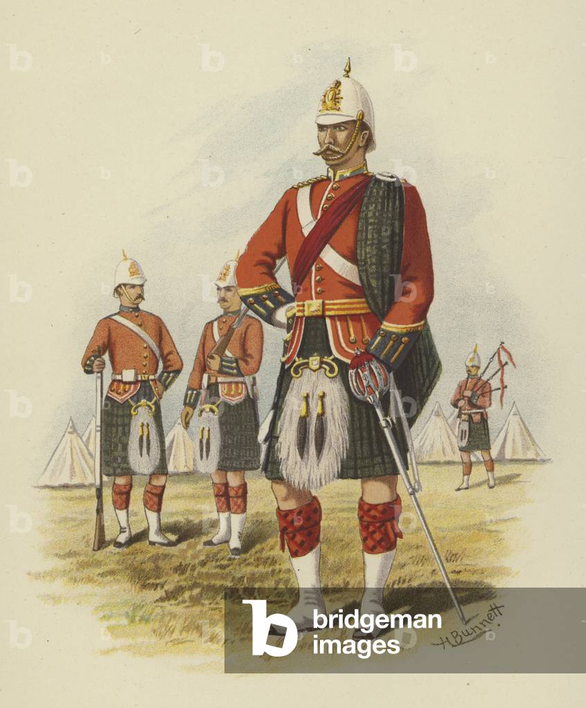 The 5th Royal Scots of Canada, Montreal (colour litho)