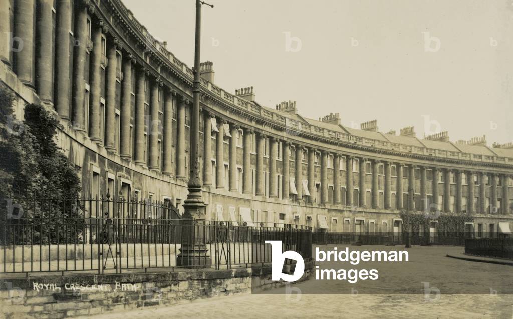 Royal Crescent, Bath, Somerset (b/w photo)