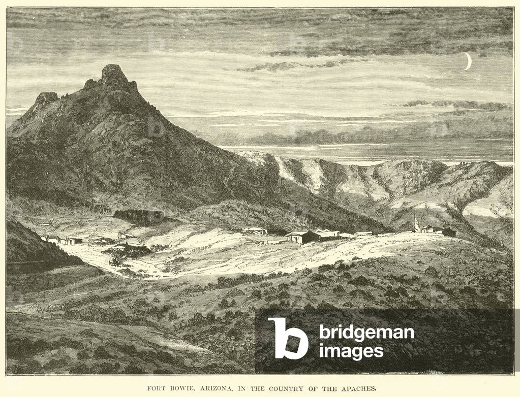 Fort Bowie, Arizona, in the Country of the Apaches (engraving)