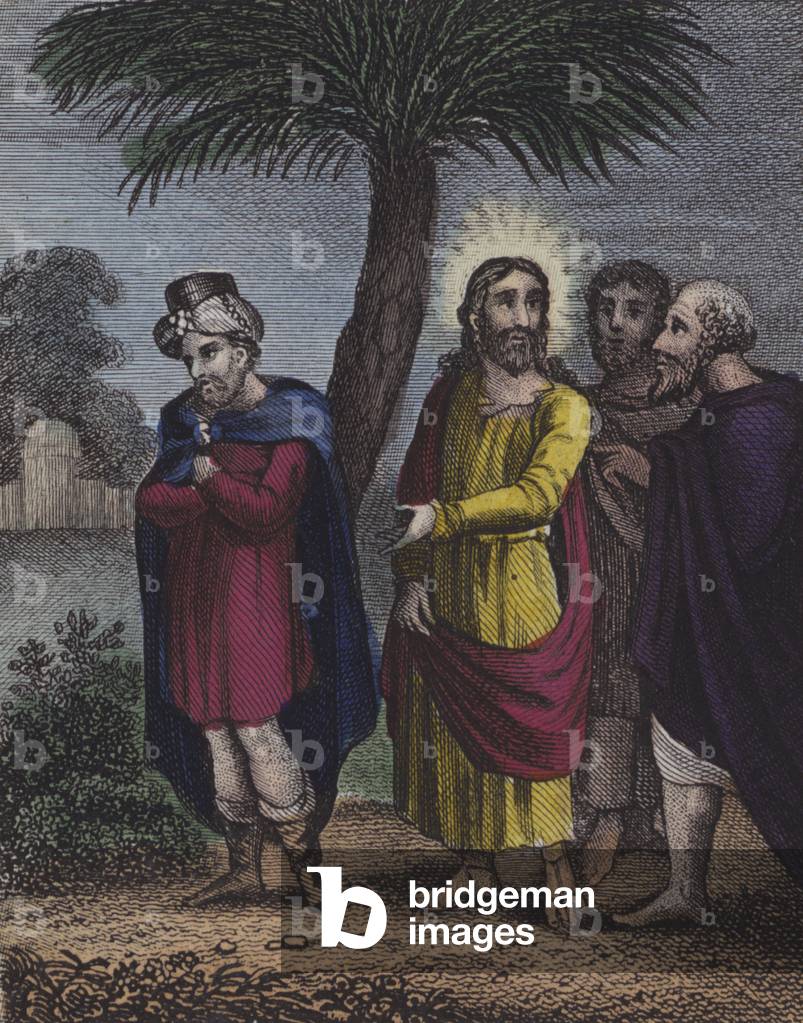 Illustration for Scripture History for the Improvement of Youth, c.1850 (coloured engraving)