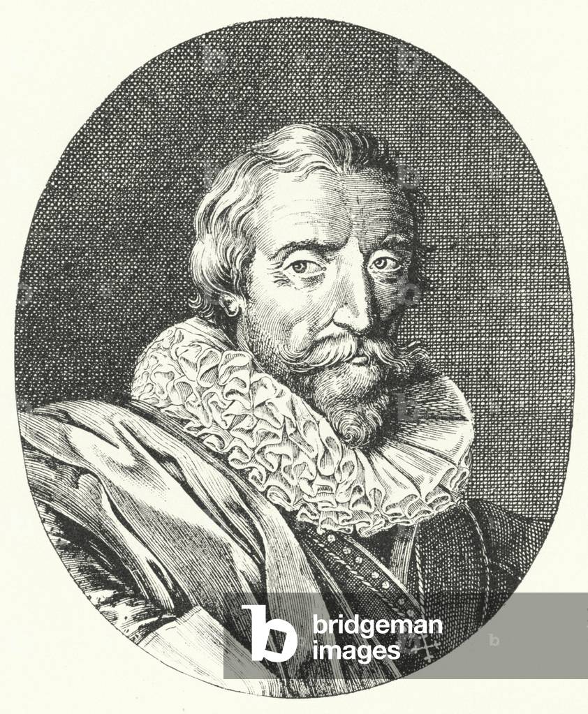 Giambattista Marino, Italian poet (engraving)