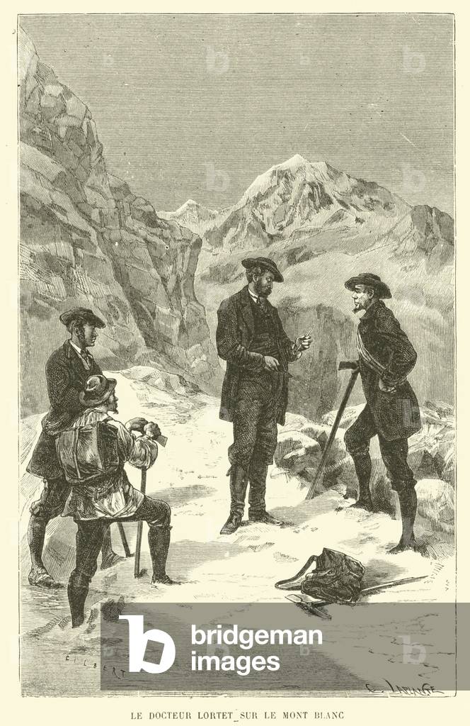 Doctor Lortet on Mont Blanc (engraving)