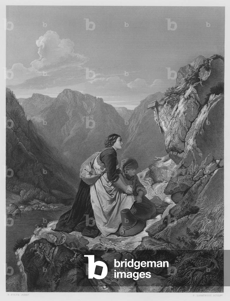 Prayer in the Tyrol, from the picture in the Royal Collection (engraving)