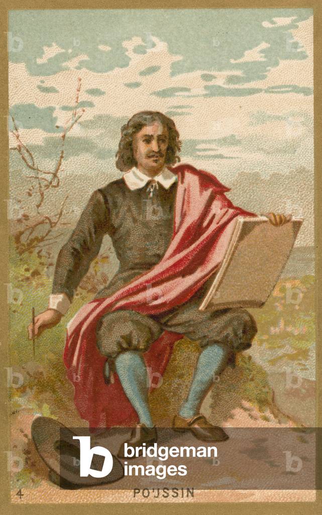 Nicolas Poussin, French artist (chromolitho)