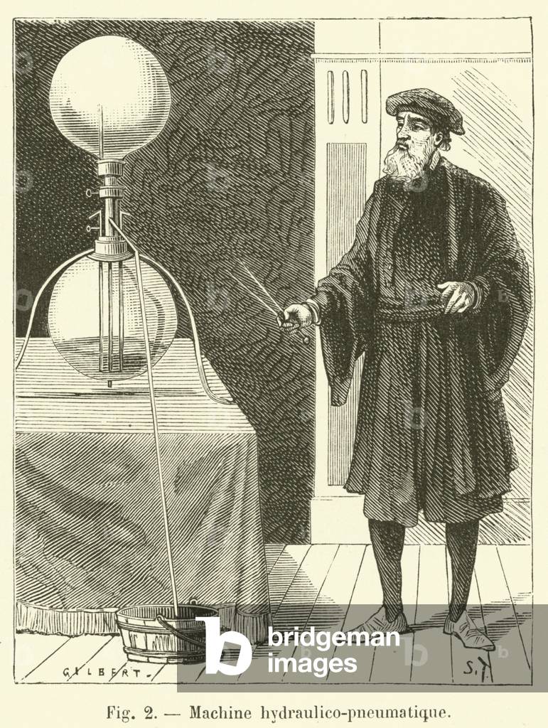 Machine hydraulico-pneumatique (engraving)