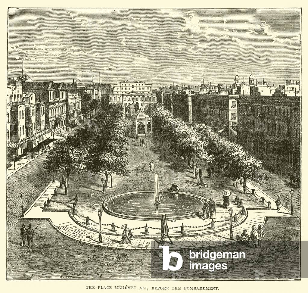 The Place Mehemet Ali, before the Bombardment (engraving)