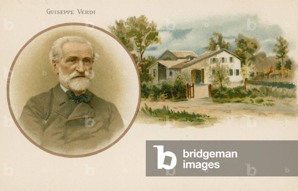 Giuseppe Verdi, Italian composer (chromolitho)