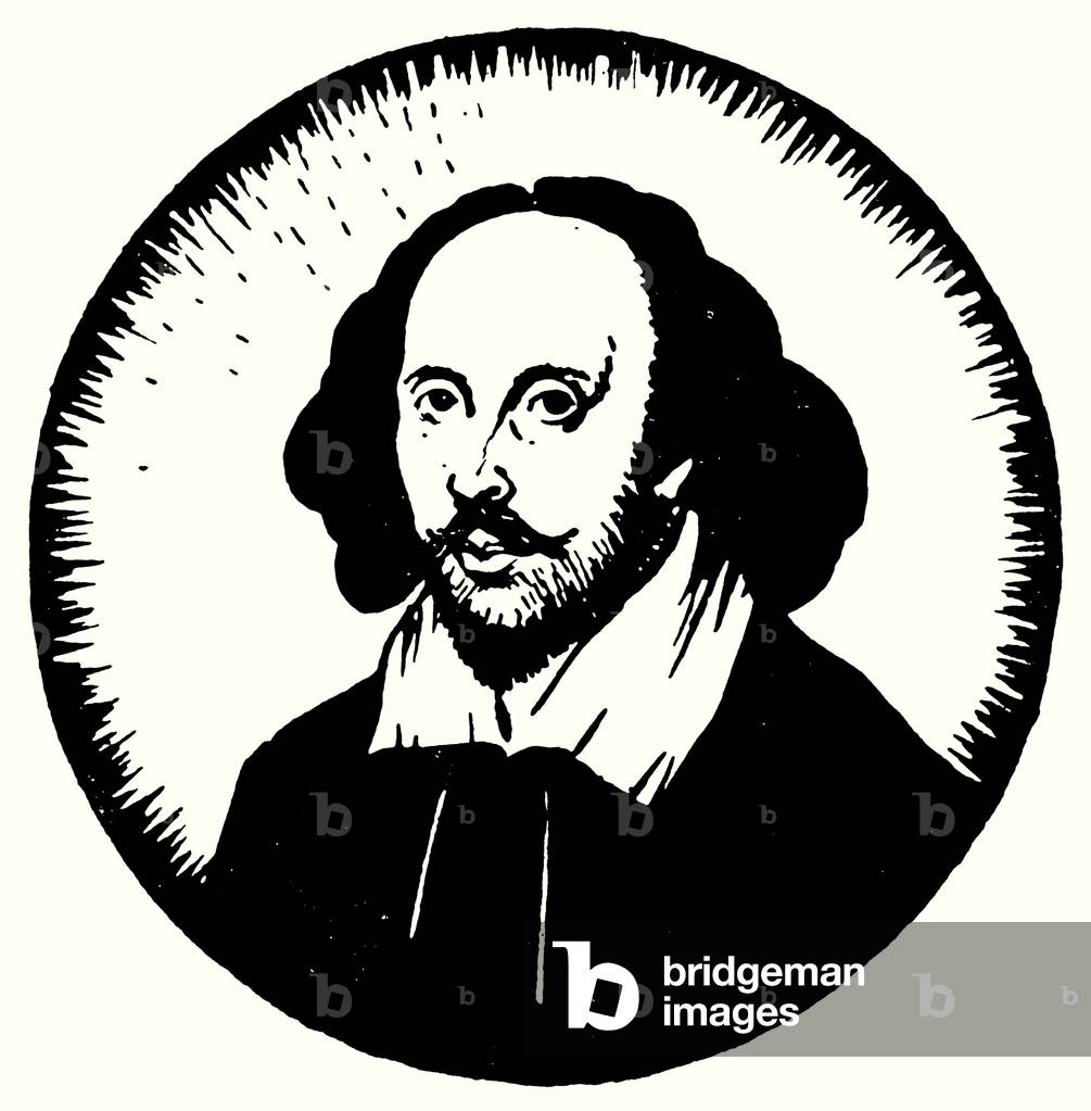 Silhouette portrait, William Shakespeare (lithograph)