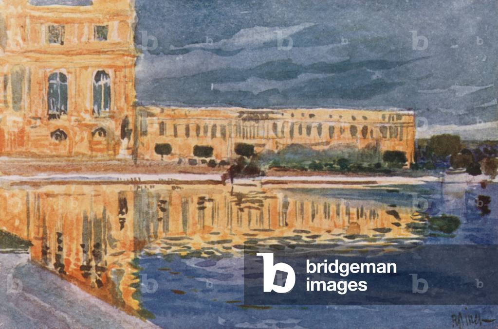 Parterre d'Eau, Versailles (colour litho)