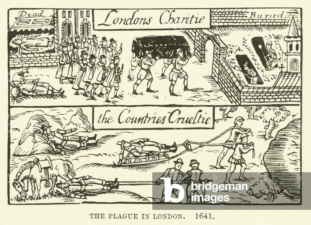 The plague in London, 1641 (engraving)