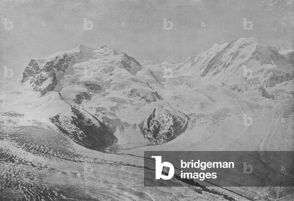 Le Mont-Rose (b/w photo)
