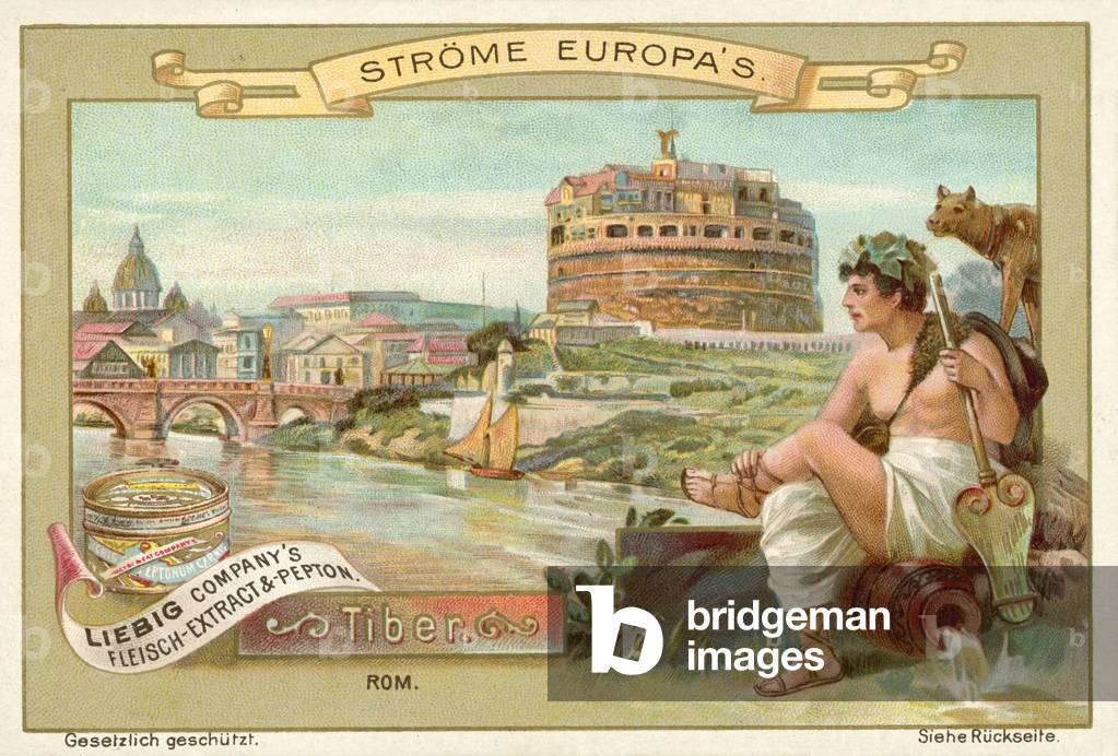 The Tiber, Rome (chromolitho)