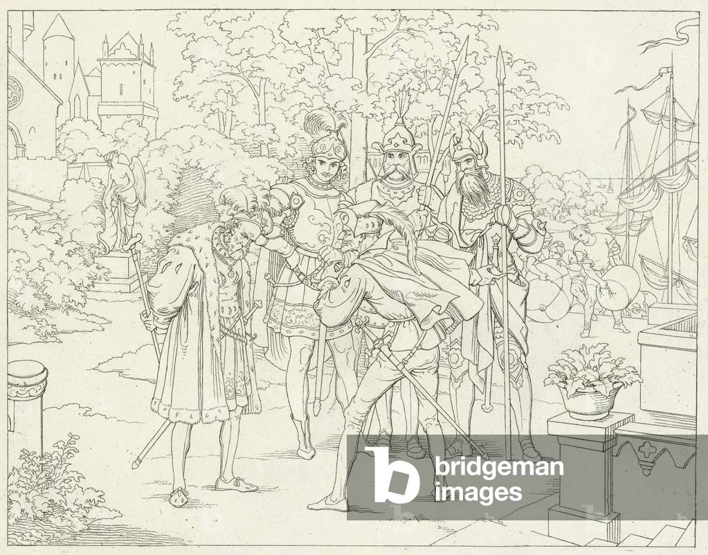 Illustration for Goethe's Faust (engraving)