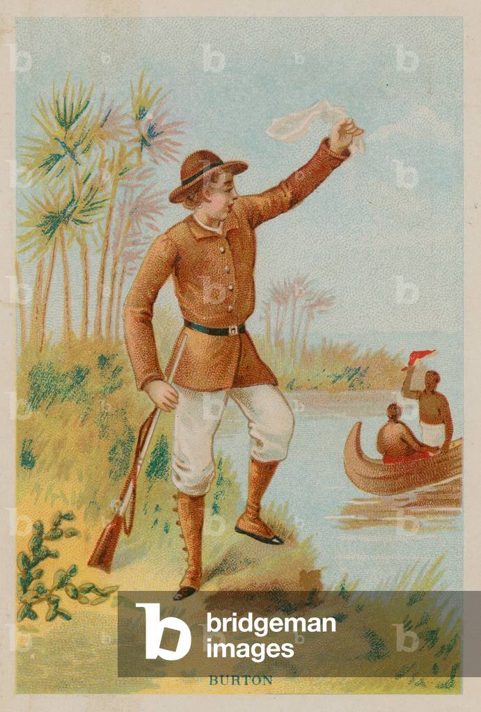 Sir Richard Burton in Africa (chromolitho)