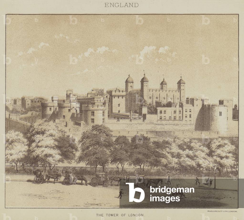 England, The Tower of London (litho)