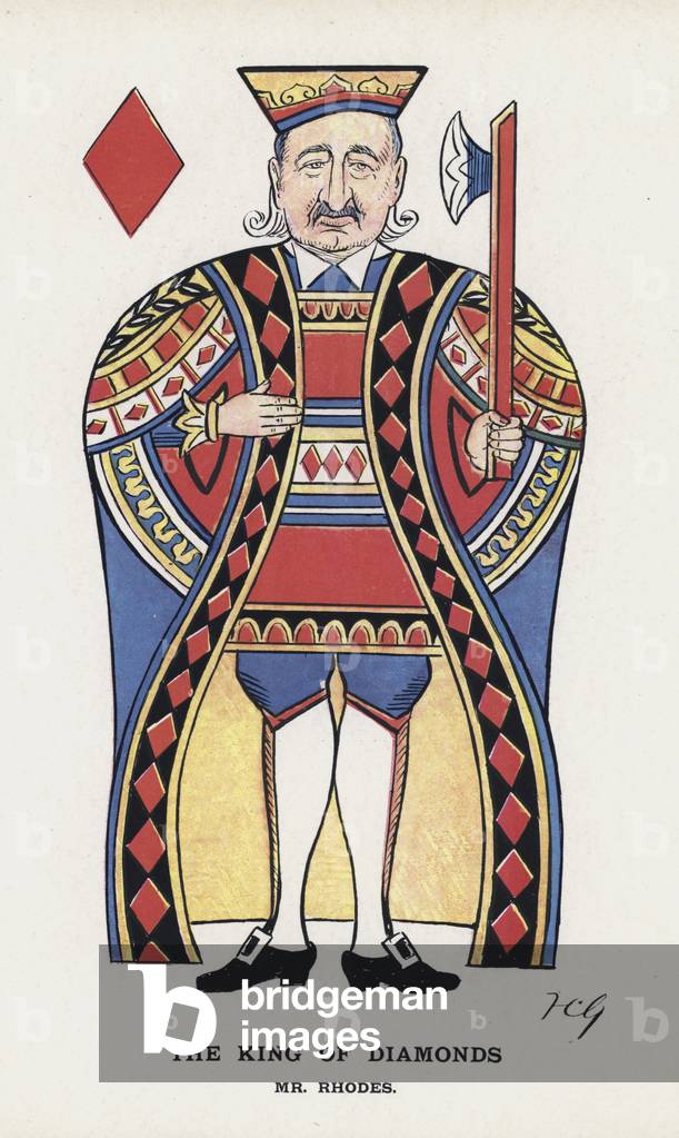 The King of Diamonds, Mr Rhodes (colour litho)