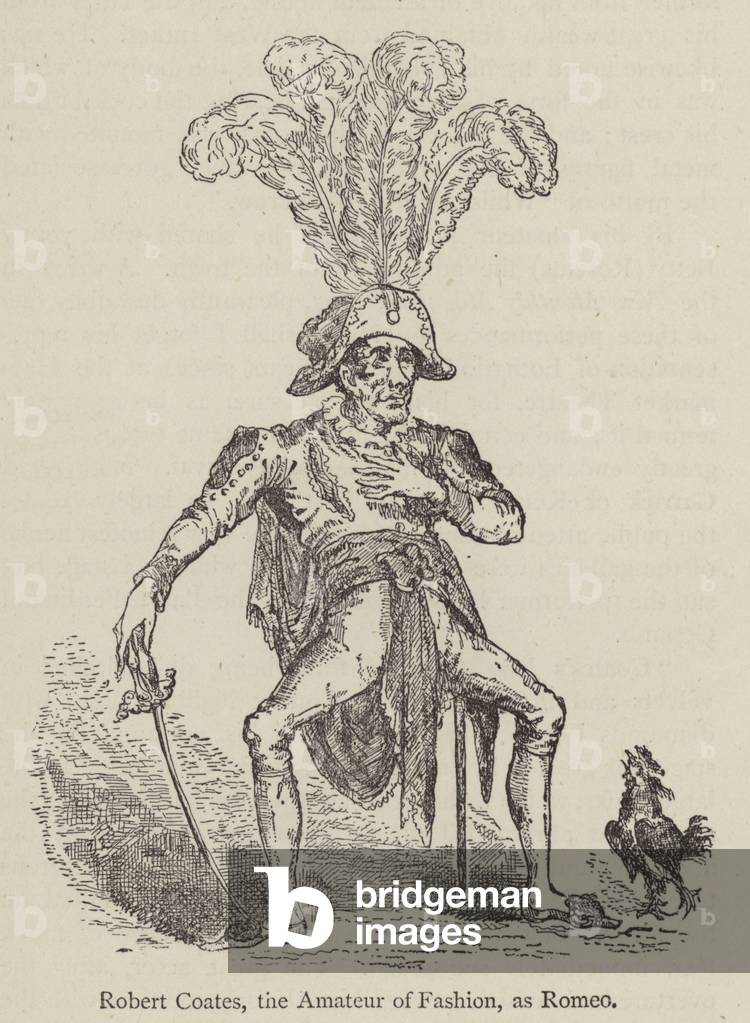 Robert Coates, the Amateur of Fashion, as Romeo (engraving)