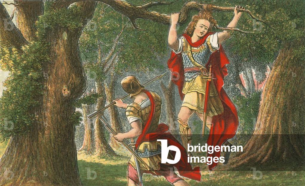 Absalom about to be killed