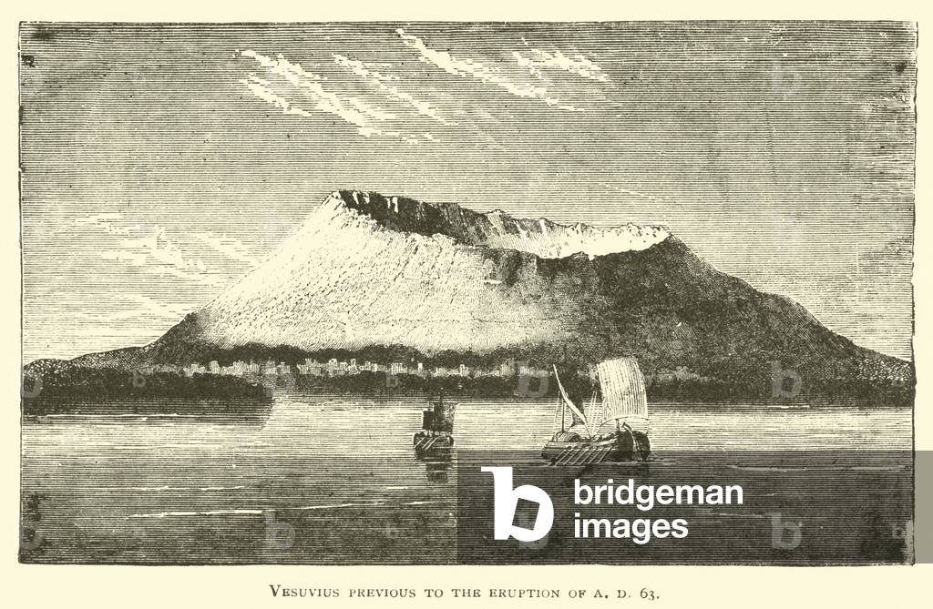 Vesuvius previous to the eruption of AD 63 (engraving)