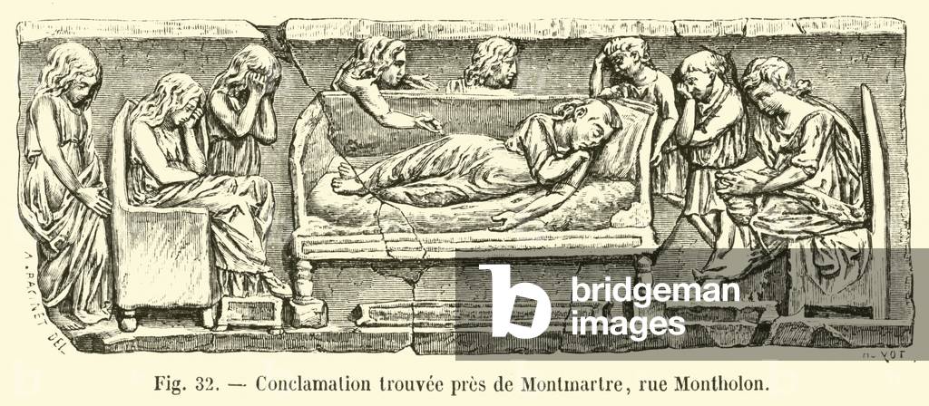 Conclamation trouvee pres de Montmartre, rue Montholon (engraving)