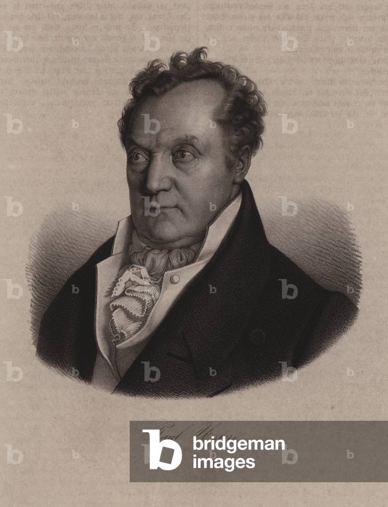 Paul Usteri, Swiss physician, botanist, and politician (engraving)