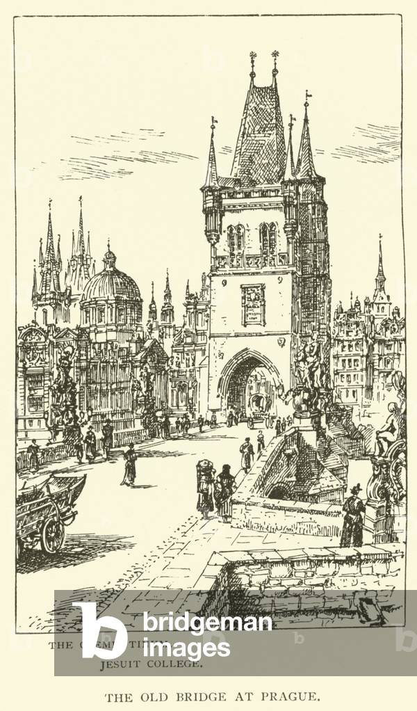 The Old Bridge at Prague (engraving)