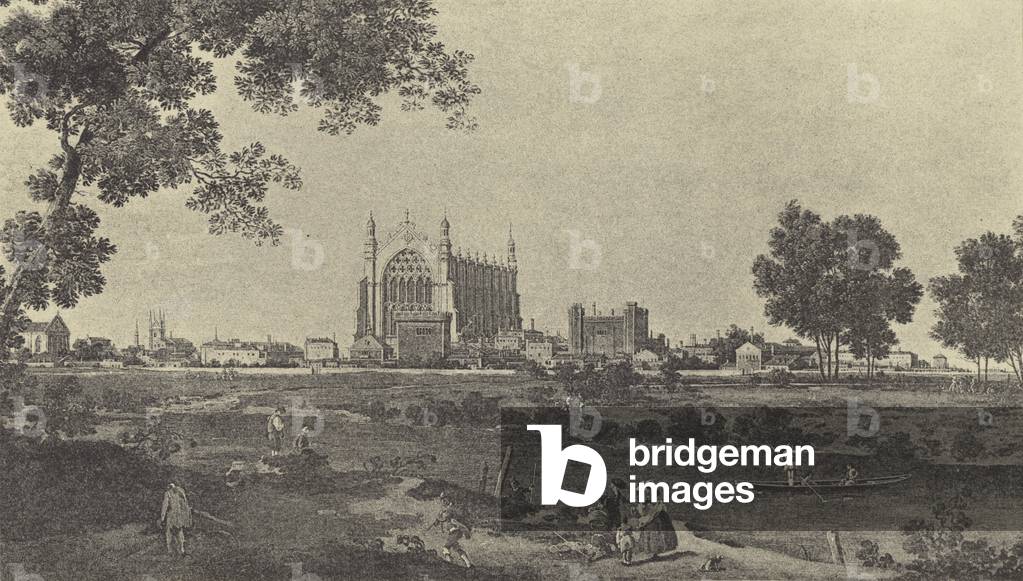 View of Eton College, c 1747 (gravure)