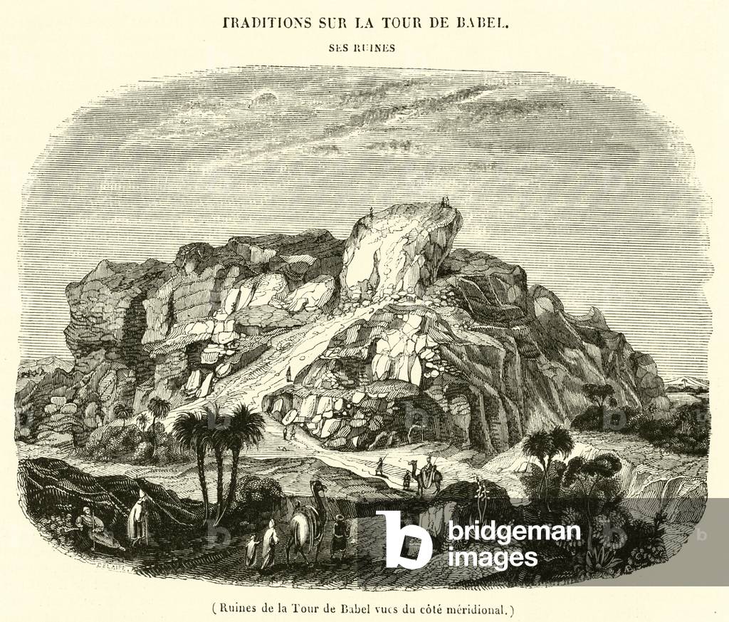 Ruines de la Tour de Babel vues du cote meridional (engraving)