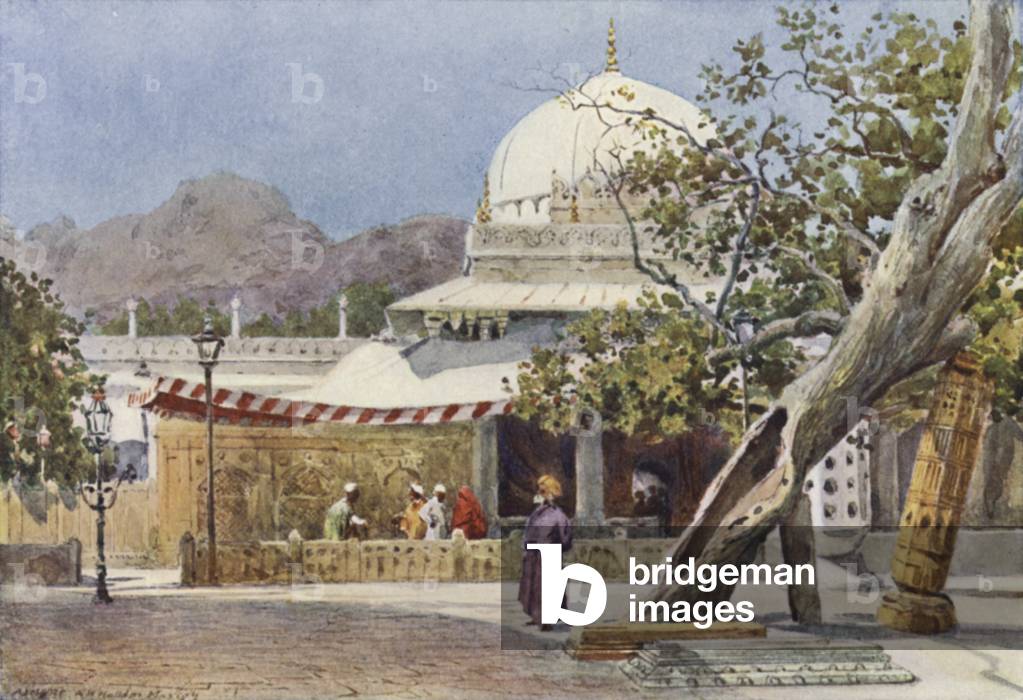 The Tomb of Khwajah Muin-ud-Din Chisti, in the Dargah, Ajmere (colour litho)