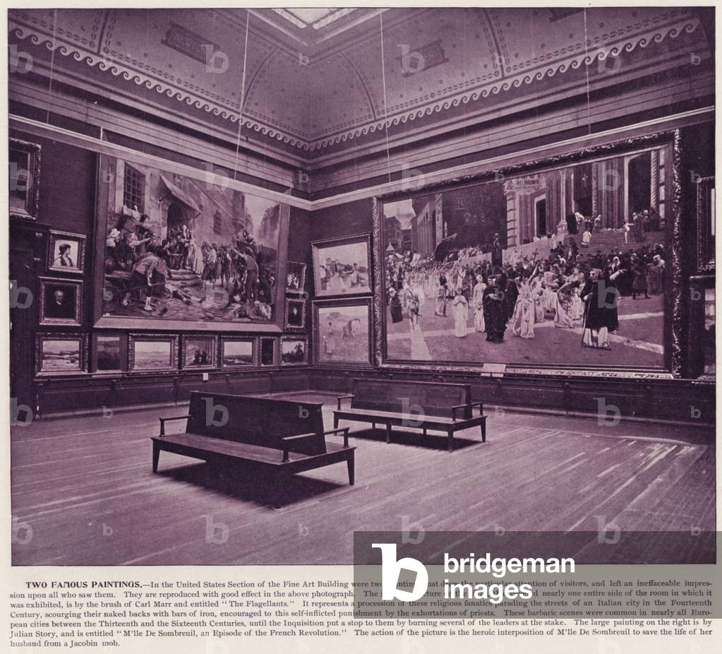 Chicago World's Fair, 1893: Two Famous Paintings (b/w photo)