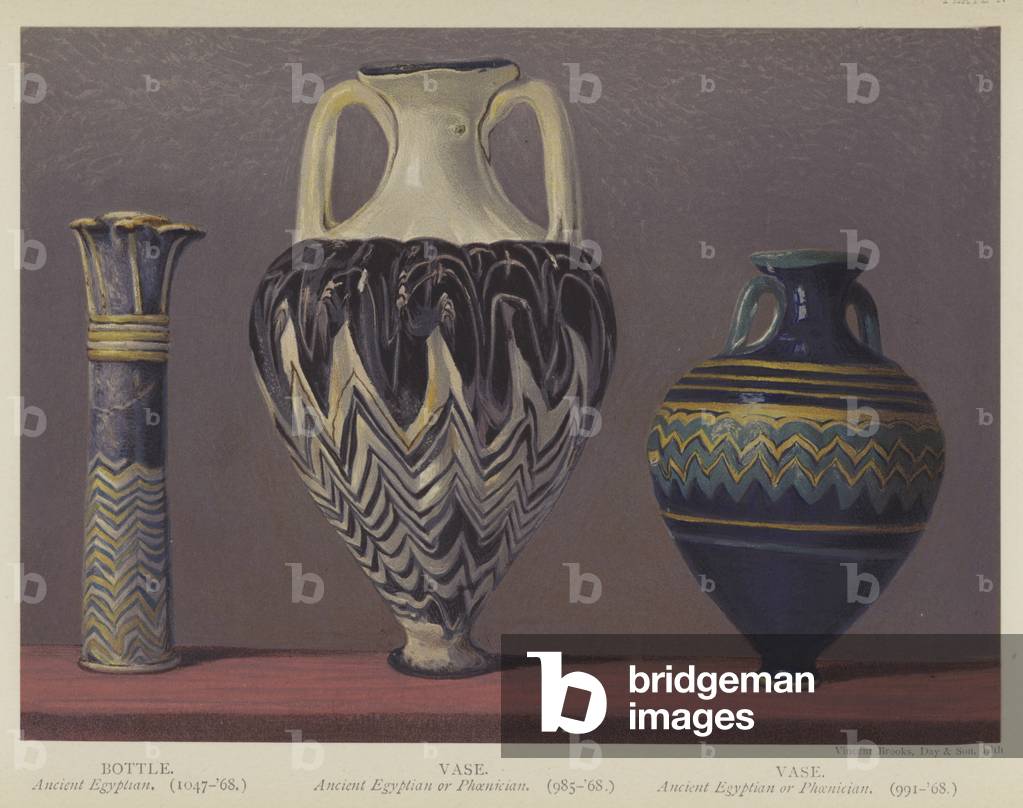Ancient Egyptian or Phoenician Glass (chromolitho)