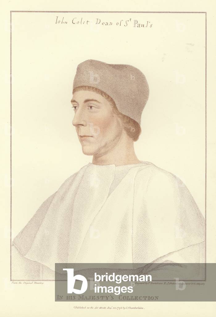 John Colet, Dean of St Pauls Cathedral (aquatint)