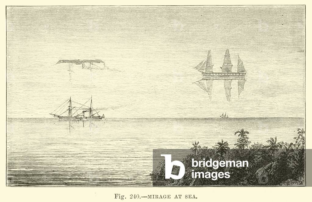 Mirage at sea (engraving)
