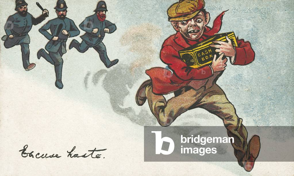 Excuse haste (colour litho)