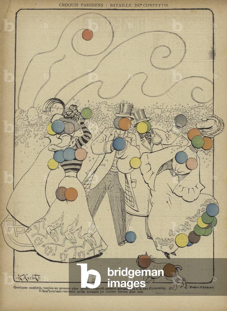 Illustration for Le Rire (colour litho)