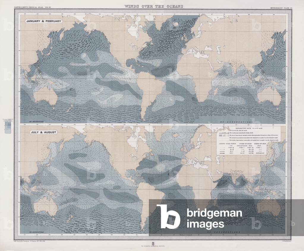 Winds over the Oceans (colour litho)