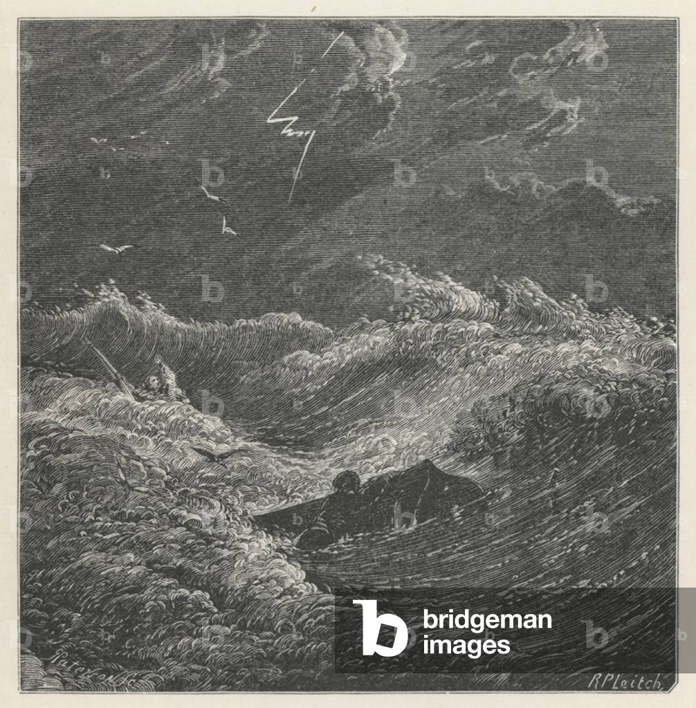 Mrs Shelley, The Boat Adrift (engraving)