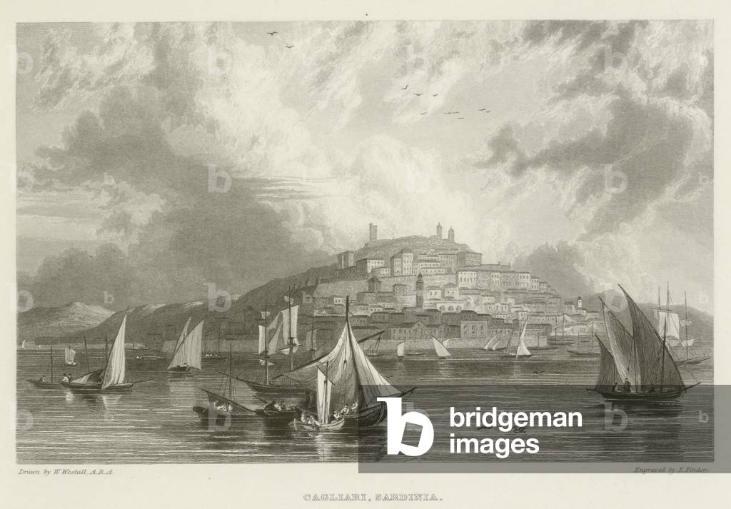 Cagliari, Sardinia (engraving)