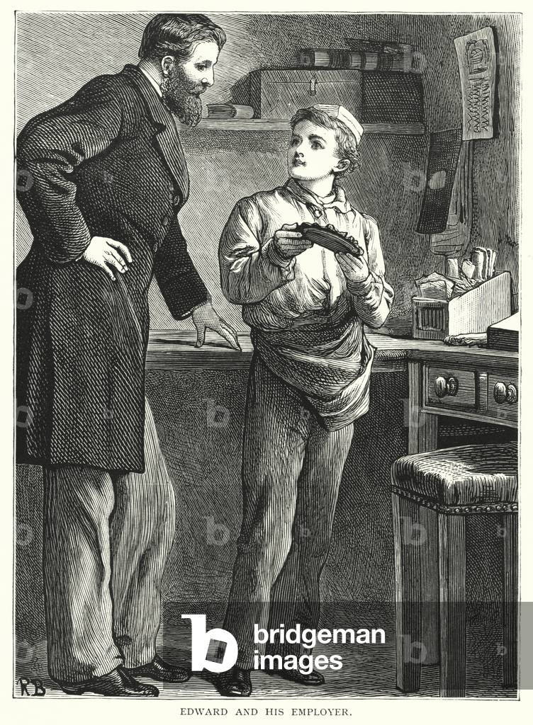 Edward and his employer (engraving)