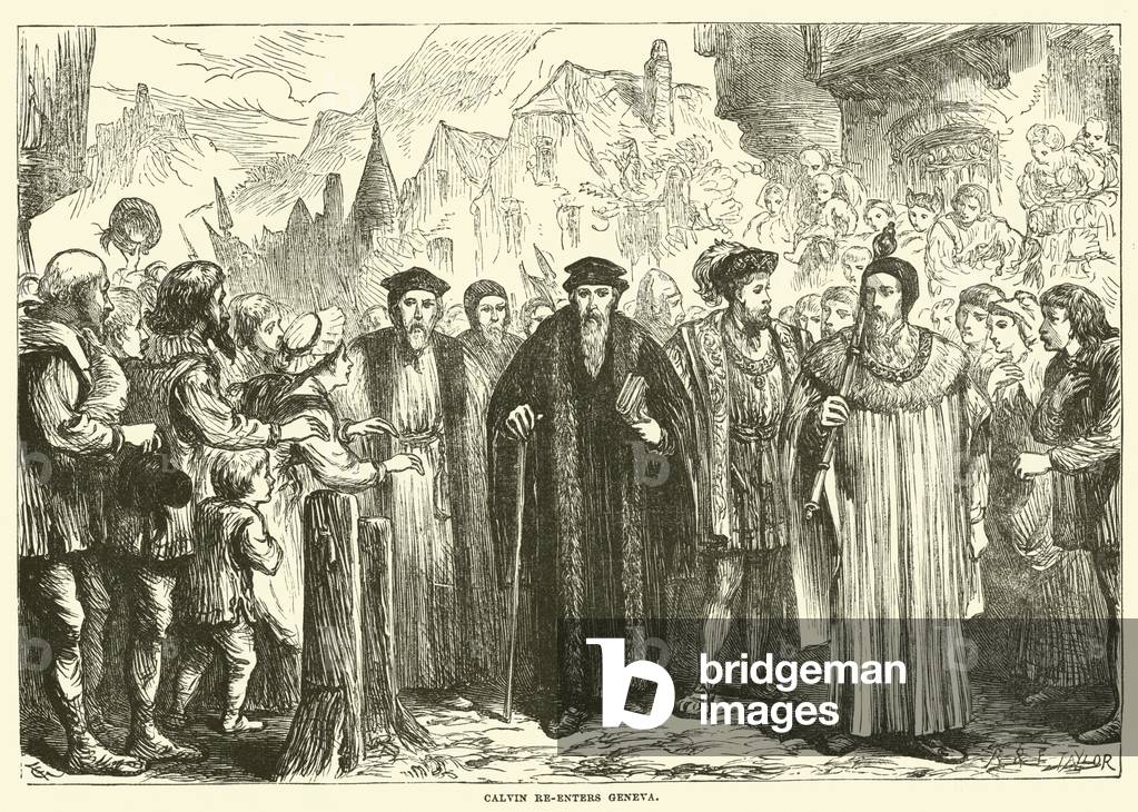 Calvin re-enters Geneva (engraving)