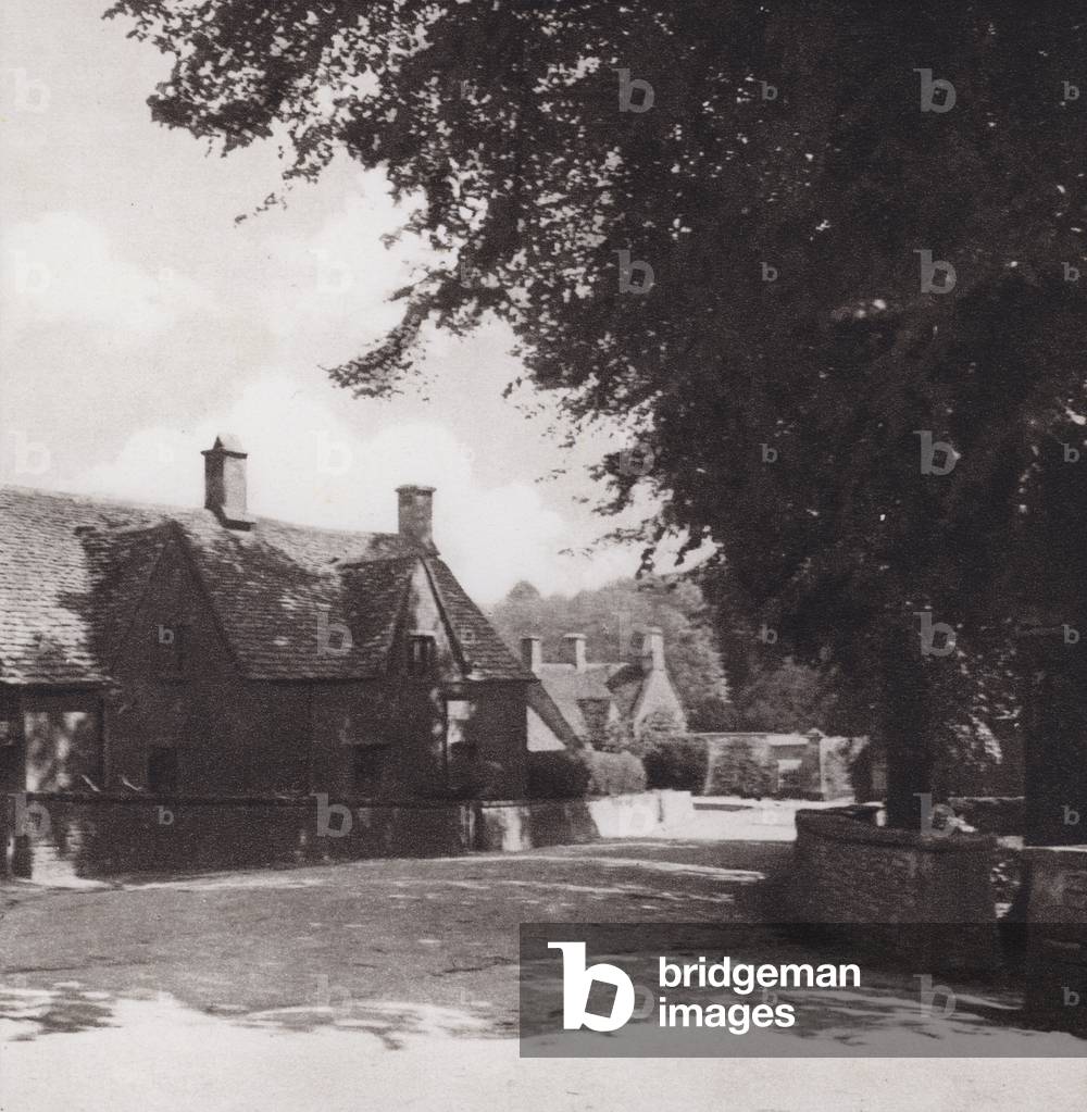 Cotswolds: Bibury Village (b/w photo)