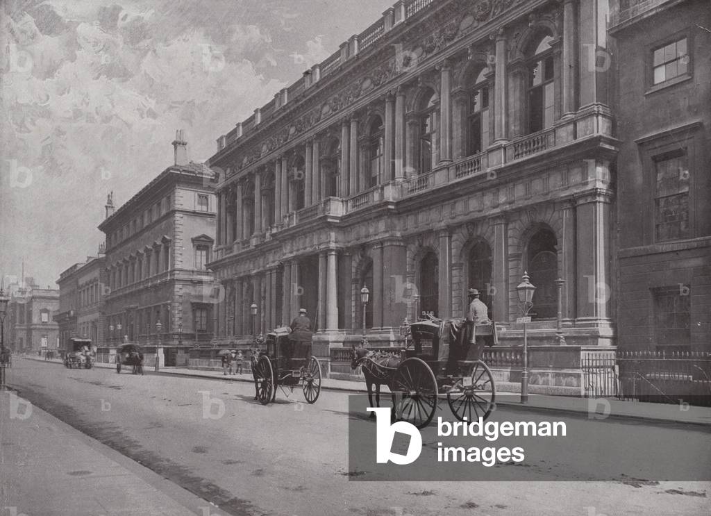 The Carlton and Reform Clubs, Pall Mall (b/w photo)