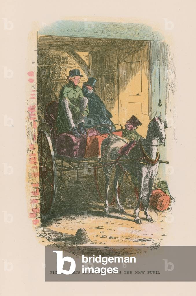 Illustration for Martin Chuzzlewit (colour litho)