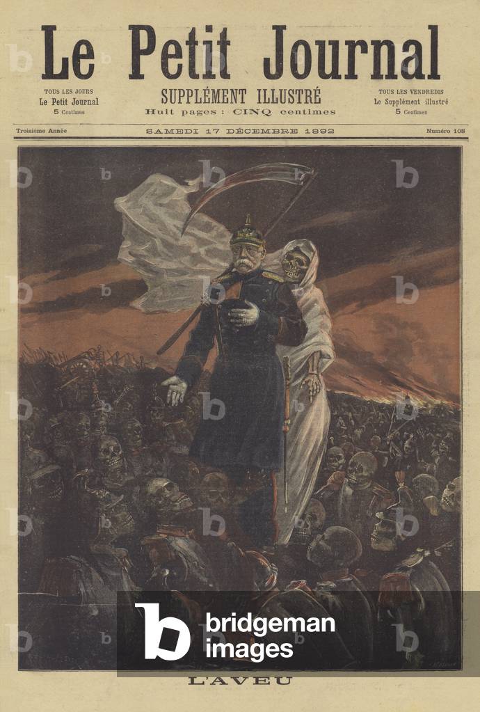 The confession (colour litho)