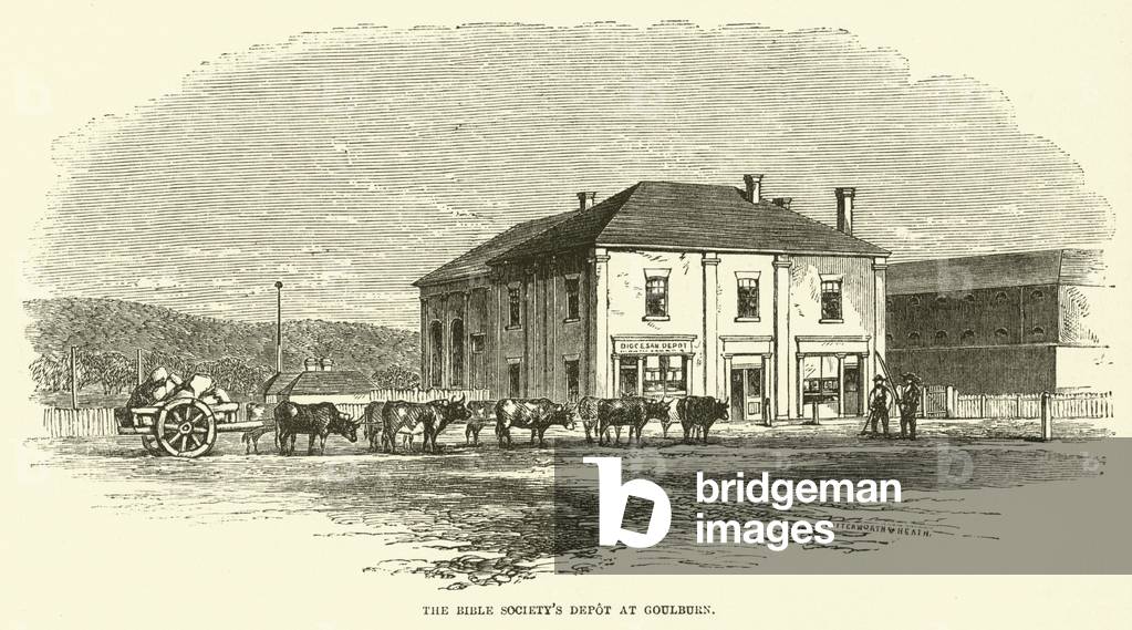 The Bible Society's Depot at Goulburn (engraving)