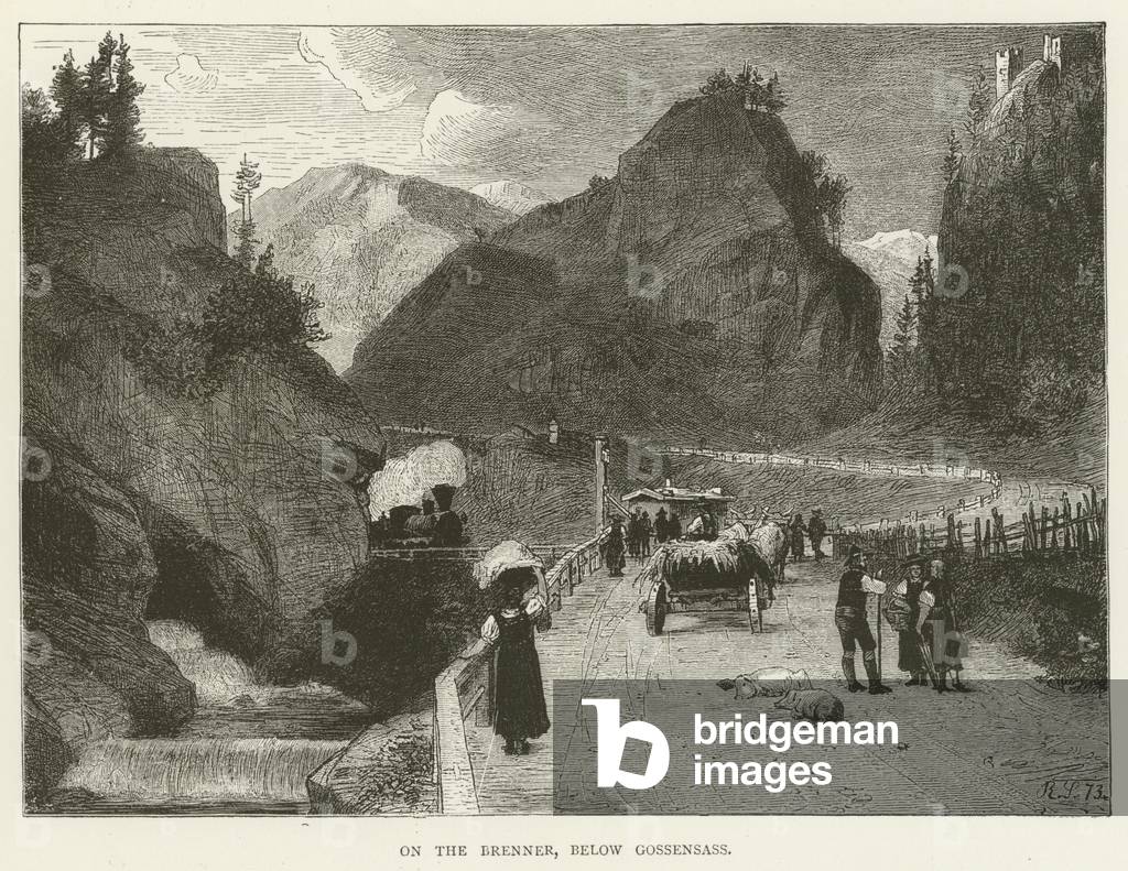 On the Brenner, below Gossensass (engraving)